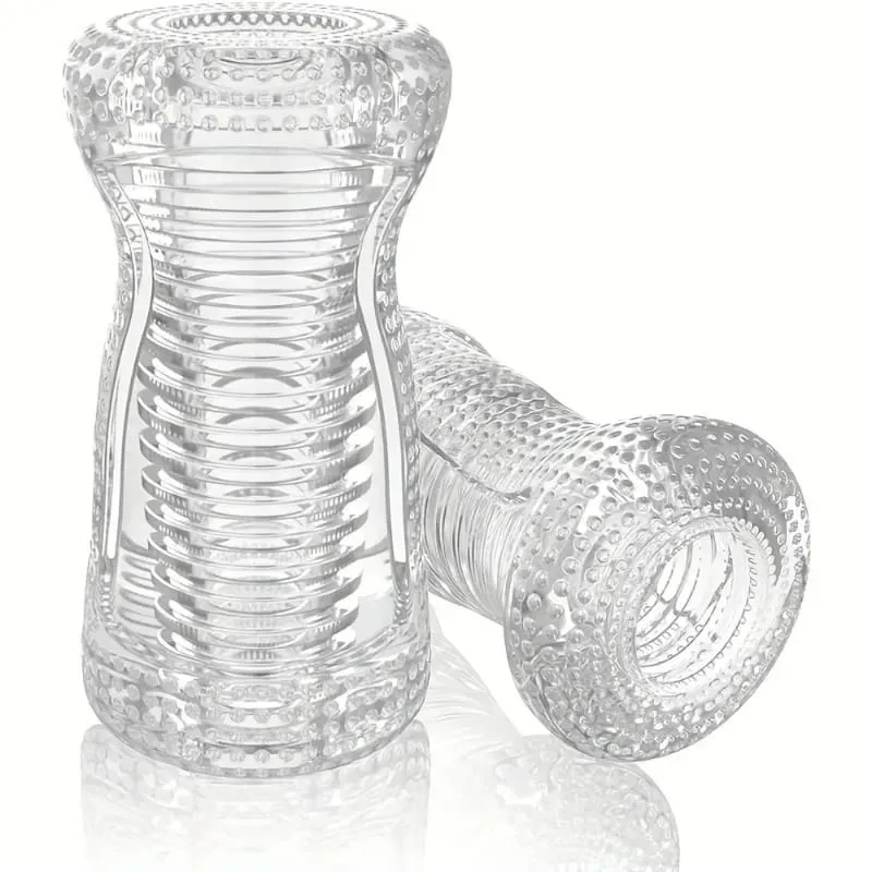 Male Masturbator Transparent Jelly Artificial Vaginal Real Pussy for Men Penis Exerciser Cock Enlarger Suck Sex Toys Erotic 18+ — image 2