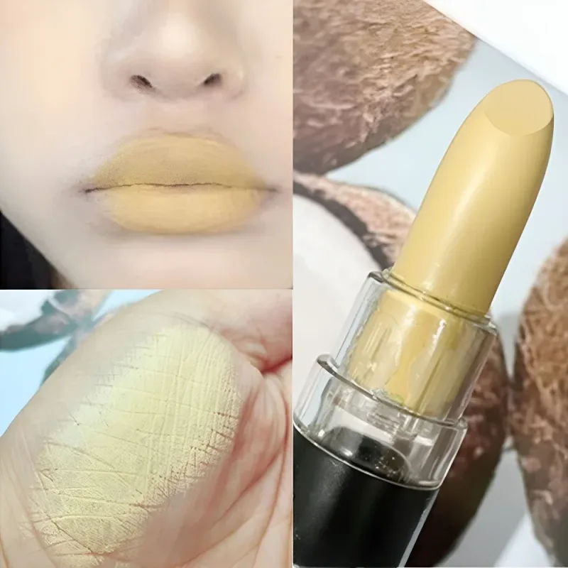 Clay Nude Lip Primer Concealer Cover Dark Lips Stick Long Lasting Gothic Matte Black Halloween White Cosplay Makeup Lip Base