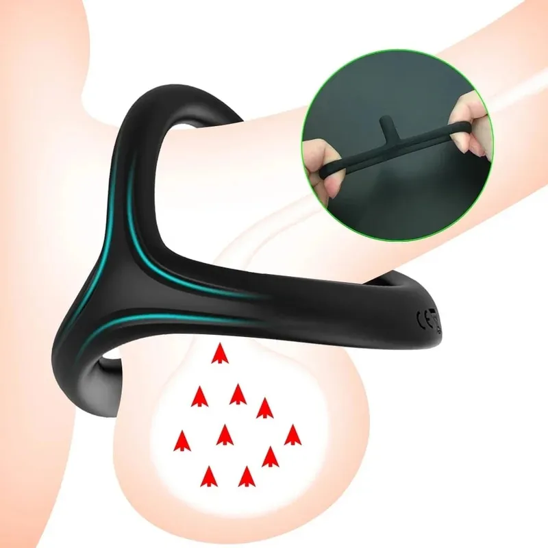 Penis Ring Silicone Semen Lock Ring Delay Ejaculation High Elasticity Time Lasting Cock Ring Sex Toys For Men Couples Adult 18+ — image 2