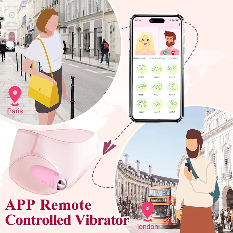 Wireless APP Control Dildo Vibrator Vagina G Spot Anal Stimulator Vibrating Egg Female Panties Wearable Sex Toys For Adult Women — image 2