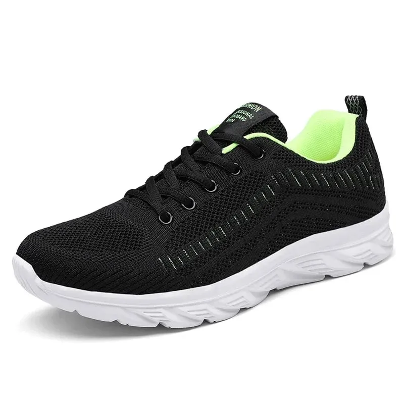 Men Running Shoes Comfortable Sport Shoes Men Trend Lightweight Walking Shoes Men's Sneakers Breathable Zapatillas Black 1