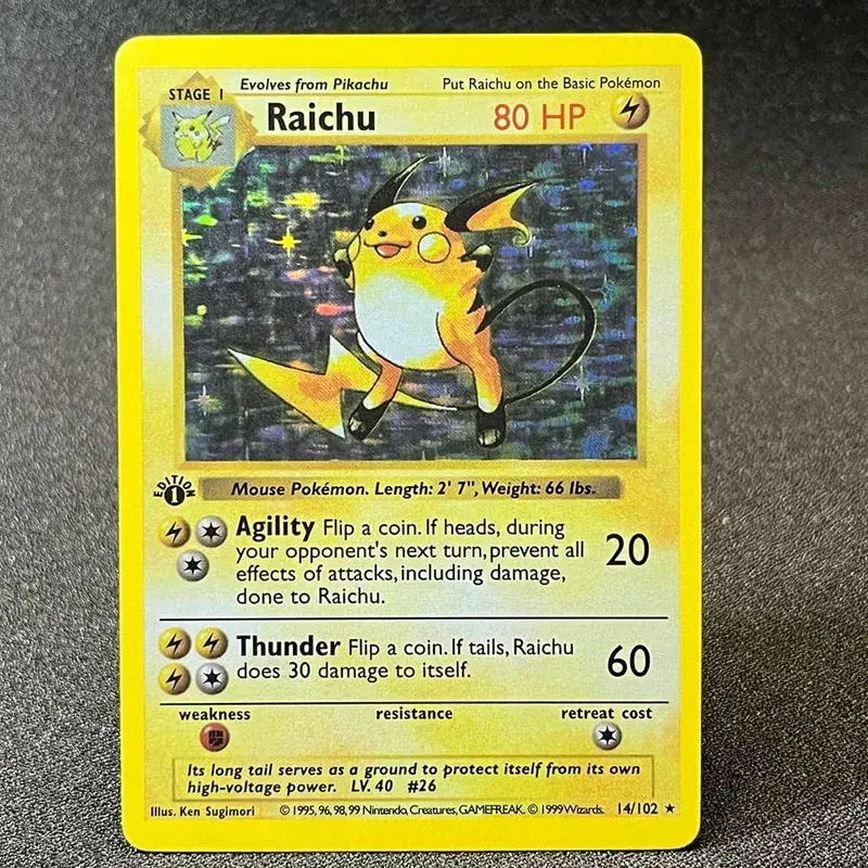 PKM Foil Cards Charizard Blastoise Venusaur Alakazam Mewtwo Zapdos Raichu 1996 1st Edition Game Collection PTCG Proxy Cards — image 12