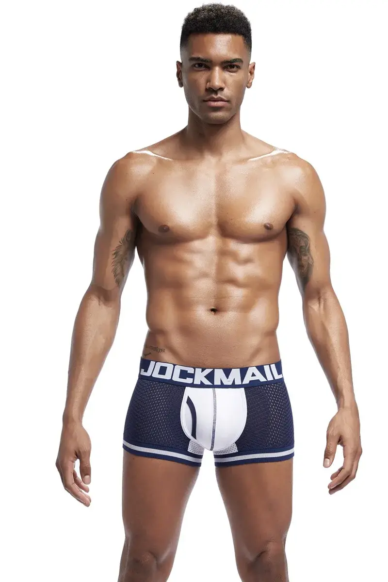 Jockmail Boxer da uomo Intimo a rete Traspirante Comodo Morbido e confortevole Pantaloncini sportivi Uomo adulto Mutandine Abbigliamento Lingerie