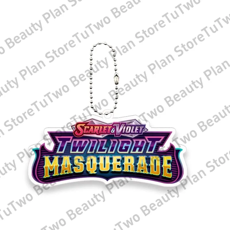 Pocket Monster Ptcg Logo Creative Acrylic Keychain Toys Scarlet and Violet Logo Diy Series Game Collection Card Pendant Kid Gift — image 14