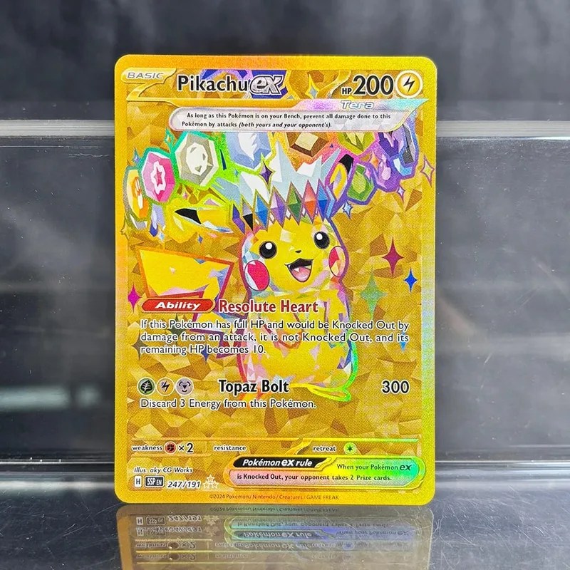 Proxy Cards Surging Sparks Holographic Game Trading Collection Cards Pikachu Latias Hydreigon EX Single PKM Foil Cards (SV)