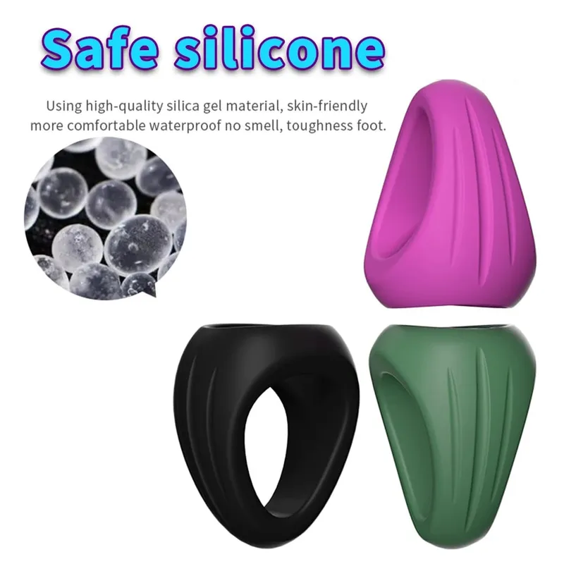 Nam Dương Vật Vòng Silicone Gà Trống Nhẫn Nam Khóa Xuất Tinh Bìu Dái Bóng Miếng Dán Anillo Hombre Cockring Đồ Chơi Tình Dục Cho Nam — image 2
