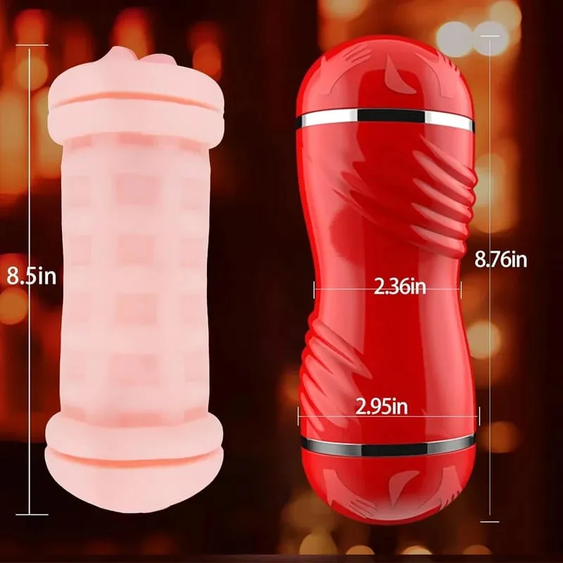 2 I 1 realistisk kunstig vagina til mænd onaner kop Deep Throat Blowjob massager lomme fisse erotisk penis sexlegetøj til voksne — image 6