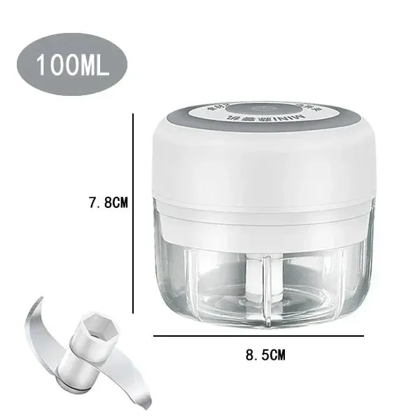 250/100ML Garlic Mincer USB Charging Powerful Mini Electric Garlic Chopper Portable Garlic Crusher Kitchen Food Chopper Unisex — image 10