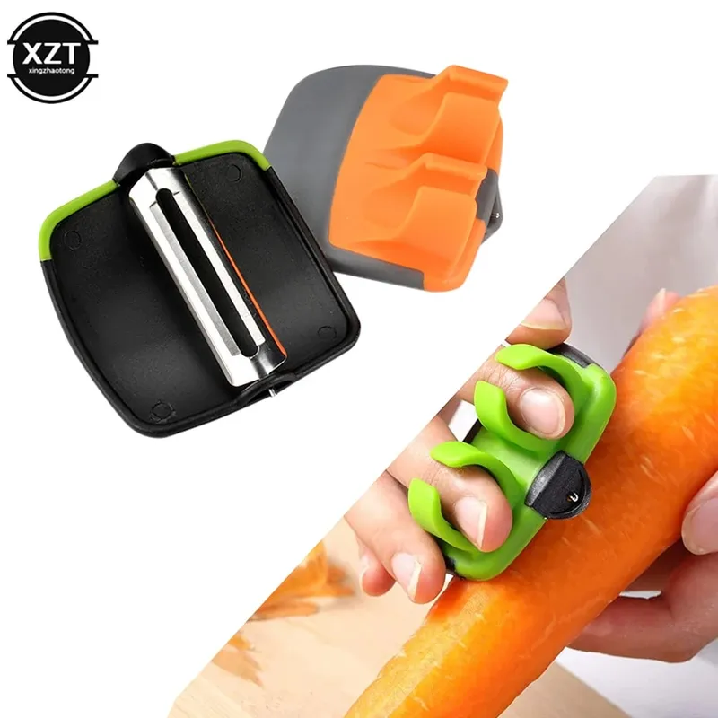 Multifunctional Kitchen Finger Held Palm Peeler Easy Hold Gadgets Vegetable Fruit Slicer Peeler Utensil Durable Kitchen Peeler