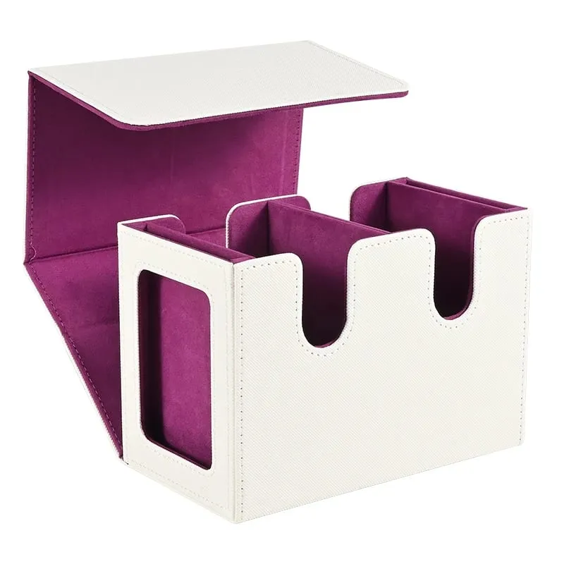 Deck Box with 2 Commander Display Double Deck Box for 140+ Single Sleeved Cards Fits for TCG CCG Magic Cards — image 5