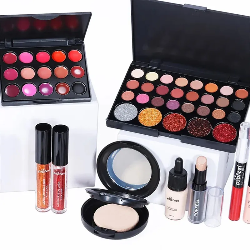 Christmas Makeup Gift Box Foundation Eyeshadow Powder Long Lasting Lip Ink 27 Pieces Birthday Gifts Makeup for Women Full Kit — image 5