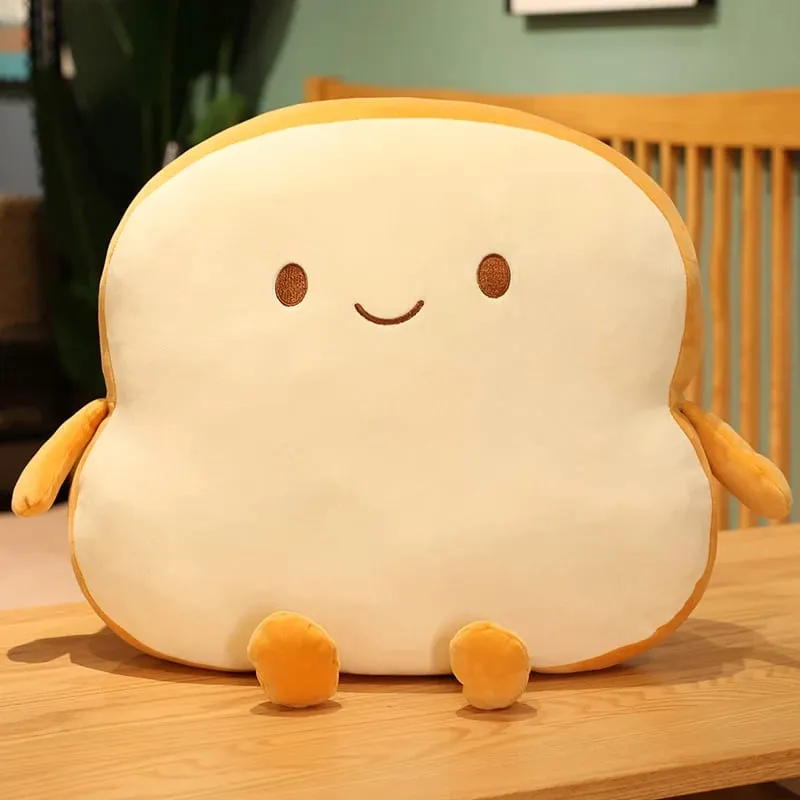 45x40cm Sop Bread Food Plush Pillow Stuffed Emotion Happy Smiling Squishy Seat Cushion Throw Pillow Lumbar Support Man Gift — image 12