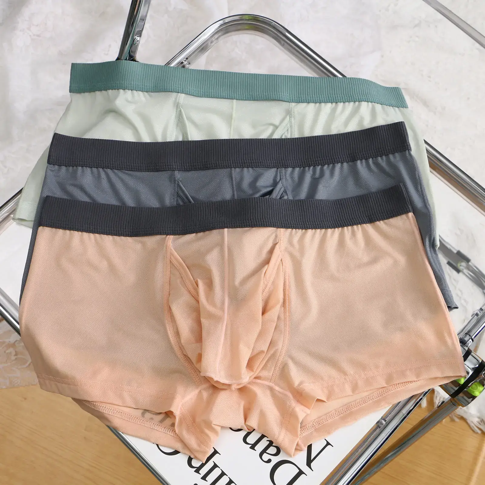 Underwear Sexy Men Boxers Man Elephant Nose Underpants Men's Panties Ice Silk U Convex Long Bulge Pouch Boxershorts — image 11
