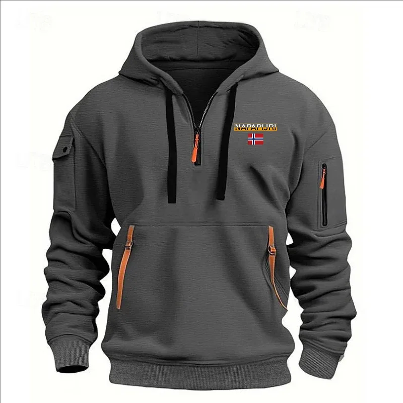 Men's and Women's Printed Hooded Sweatshirts Loose Pullover Black Camel Fashionable Spring and Autumn Hoodies for Men and Women — image 15