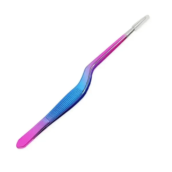 5.5-Inch Mini Kitchen Cooking Tweezers Stainless Steel Precision Plating Tongs Offset Tip for Food Styling Cake Decor — image 21
