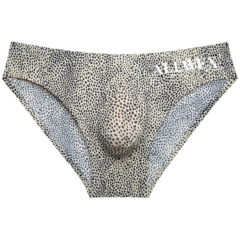 Choice Ropa interior hombre 3D convex pouch calzoncillos hombres leopard print sissy gay man underwear ice silk sexy tоy mens — image 5