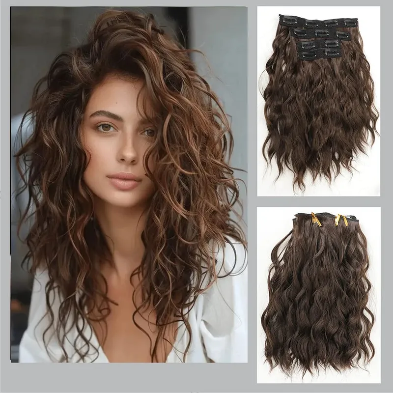 12 inch synthetic women's fashionable wave short roll hair extensions top of the hair extensions hair extensions ponytails — image 2