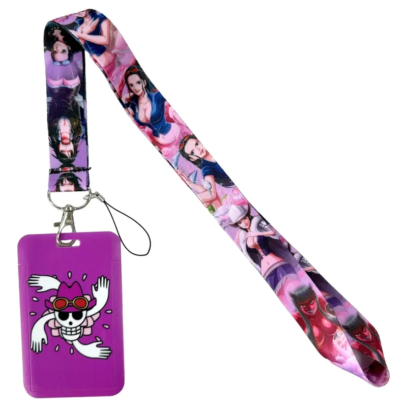 Wholesale One Piece Anime Movie Lanyards Keys Neck Strap Card Badge Gym Key Chain Lanyard Key Holder DIY Hang Rope Keyrings