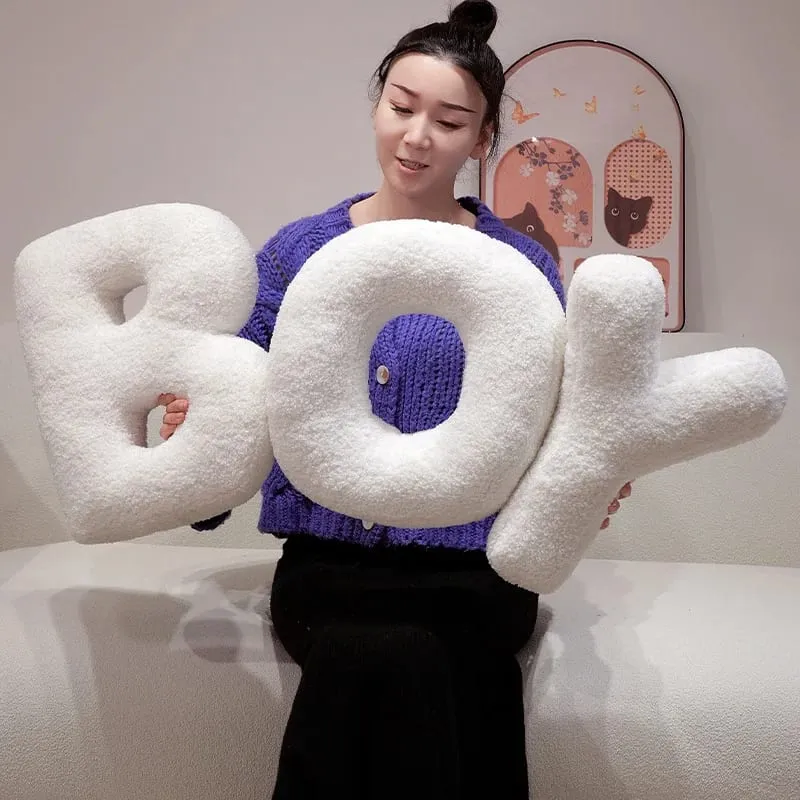 40CM Cartoon English Letters Plush Pillow Sofa Cushion Bed Throw Pillows Teaching Words Game Living Room Decoration — image 6