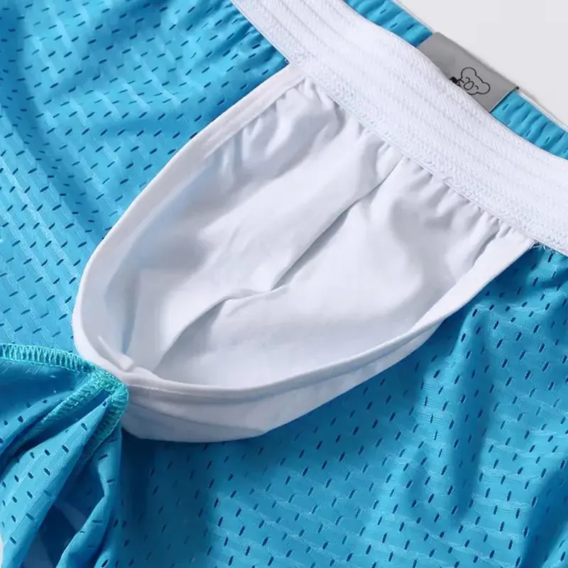 Men's Ice Silk Hollow Boxer Briefs Summer Breathable Sports Shorts Underwear Sexy Underpants Mesh Panties — image 10