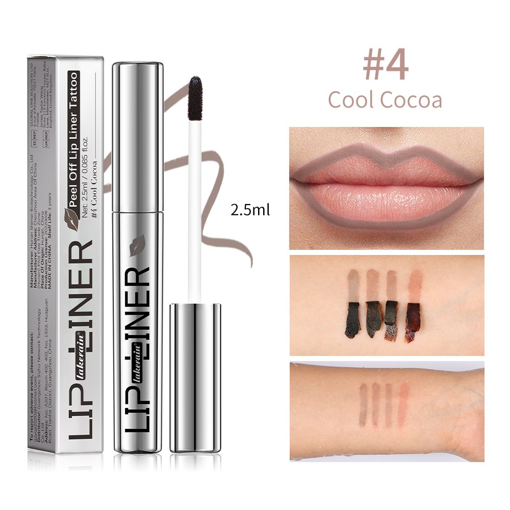 Lipliner Peel Off Lip Liner Stain Peel Off Lip Liner Tattoo Waterproof Matte Long-Lasting Brown Nude Lip Color Cosmetics Makeup — image 8