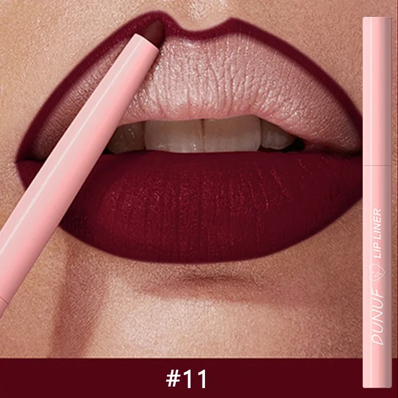 1PC Waterproof Matte Lip Liner Contours Lips in Shades Sexy Red Lipstick Matte Red Brown Lipliner Pencil Makeup Slim Lip Outline — image 9