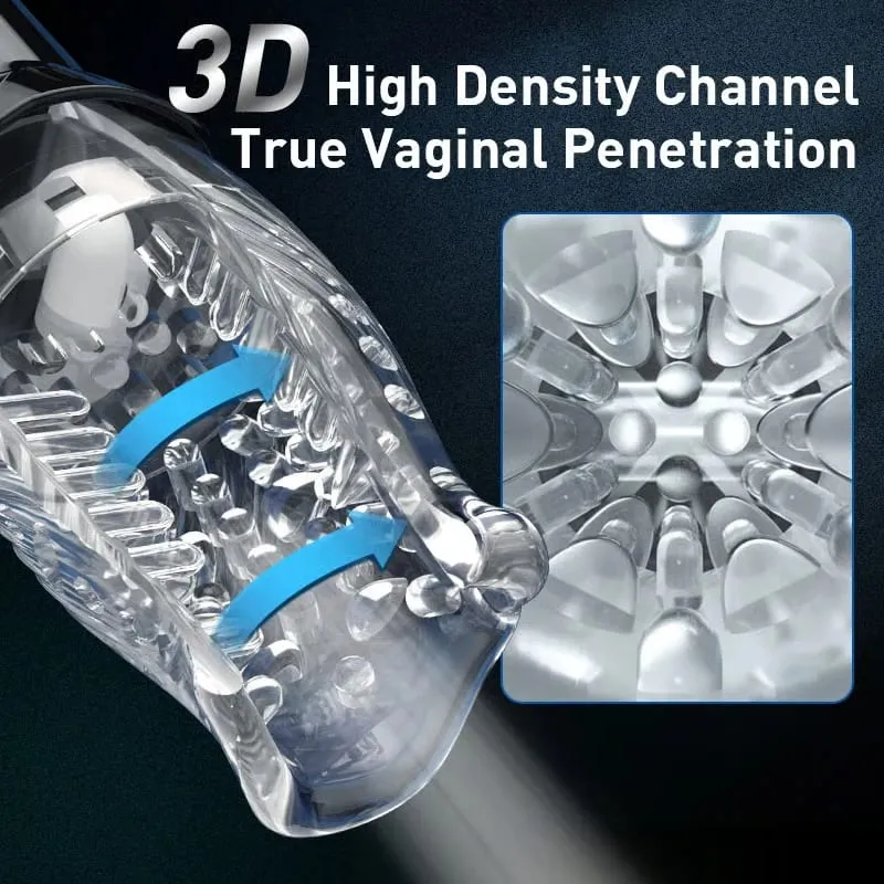 Con 5 velocità di rotazione e 10 modalità Masturbatore succhiatore maschile 3D Labbra Massaggiatore del pene Glande del pene Trainer Masturbatore Giocattoli maschili