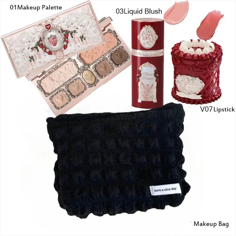 Makeup Set Flower Knows Bunny Garden Collection 6 Color Eyeshadow Palette Embossed Blusher Shine Lipstick Kit Maquiagem — image 18