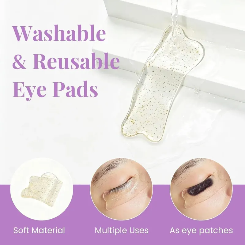 Libeauty Lash & Brow Tint Kit Black Eyelash Color Kit Individual Sachets Reusable Eye Pad and Double-Ended Brush Lash Color Tool — image 4
