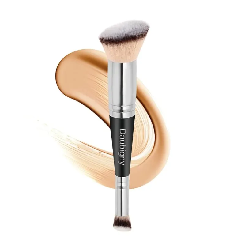 Rounded Taperd Dual-ended Foundation Brush Short Hair Flawless Makeup Brushes Dual-purpose Makeup Brush for Liquid Cream Powder — image 1