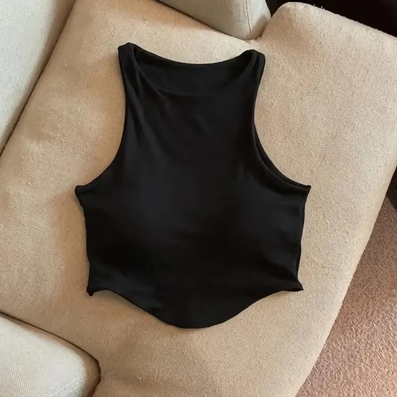 2025 U Push Up Sport Bra Fashion Women Tank Top Solid Color Sleeveless Vest Comfortable Short Top Breathable Casual Crop Tops