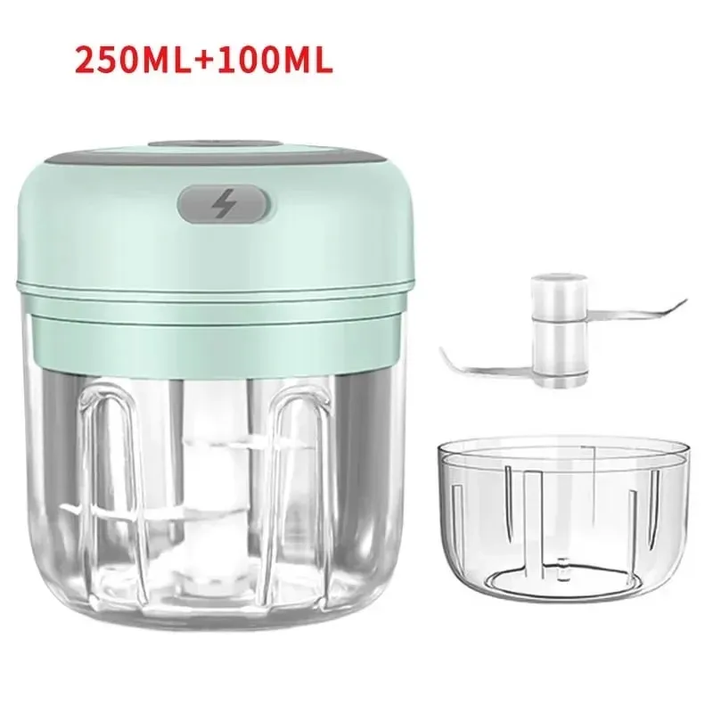 250/100ML Garlic Mincer USB Charging Powerful Mini Electric Garlic Chopper Portable Garlic Crusher Kitchen Food Chopper Unisex — image 15
