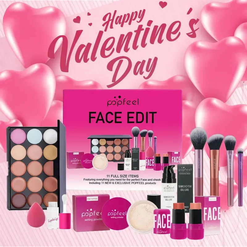 Valentine's Day and Holiday Makeup Gift Set - All-in-One 11-Piece Makeup Kit for Girls and Women Featuring Concealer — image 2