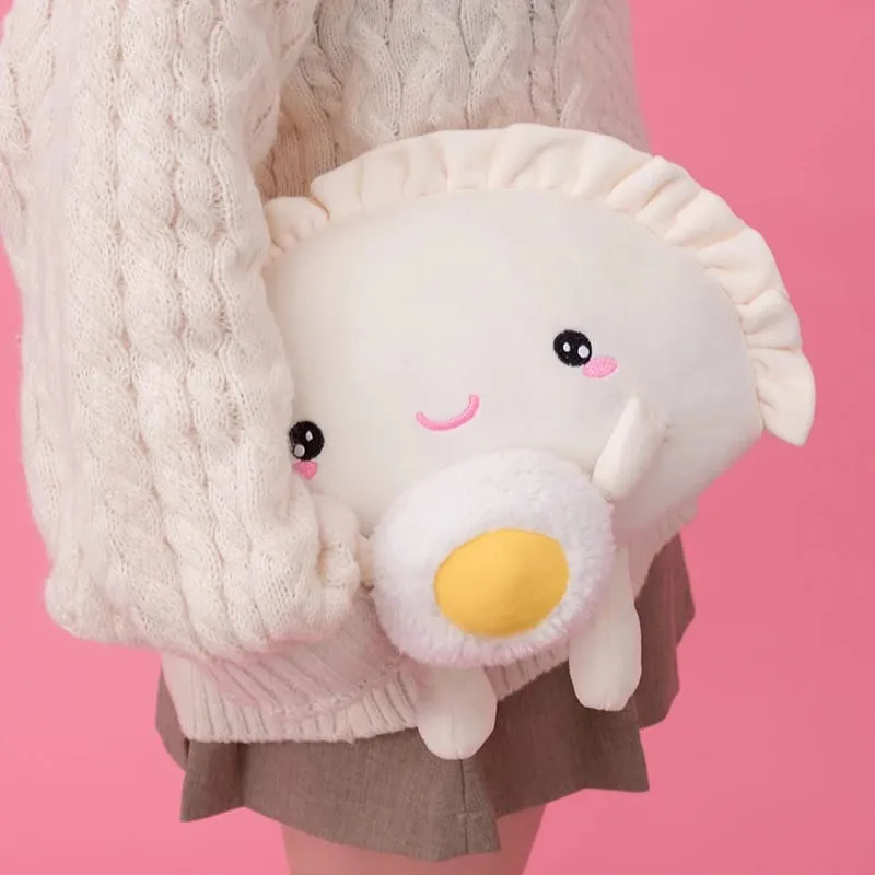 13/35cm Cute Dumpling Plush Pillow keychain Colorful Multi-Flavored Food Dumpling Soft Toy Kawaii Fried Dumpling with Red Heart — image 6