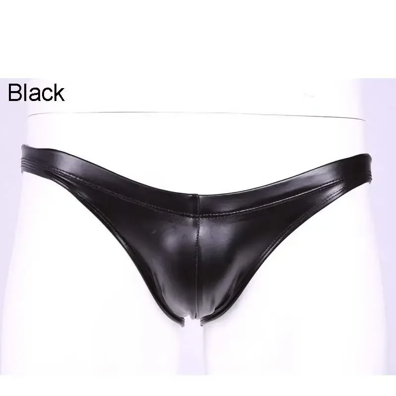 Seluar Renang Berkilat Minyak PU Buih Anjal Punggung Bertingkat Rendah-Mengangkat Slip Bikini Shirring Jahitan Selangkangan Seluar Dalam Mandi Seluar Pendek — image 4