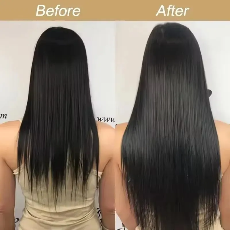 Extensión de cabello sintético para mujer, hilo Invisible, sintético, Natural, falso, largo, liso, Rubio, 32 pulgadas — image 5
