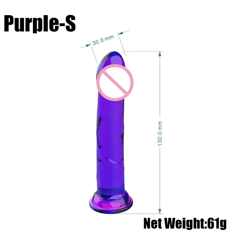 Plugue anal roxo realista com ventosa forte, base de gelatina, brinquedo sexual em vários tamanhos para mãos livres, jogo anal para — image 12
