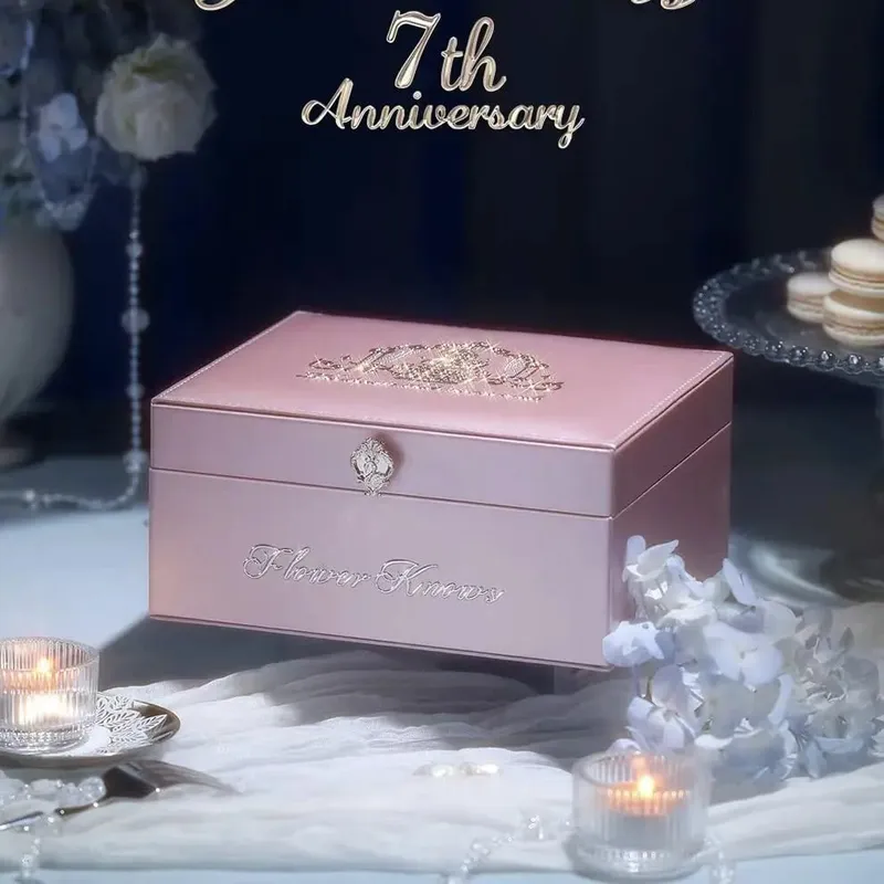 Flowers Know 7th Anniversary Makeup Storage Box Cosmetics Iron Box — image 6