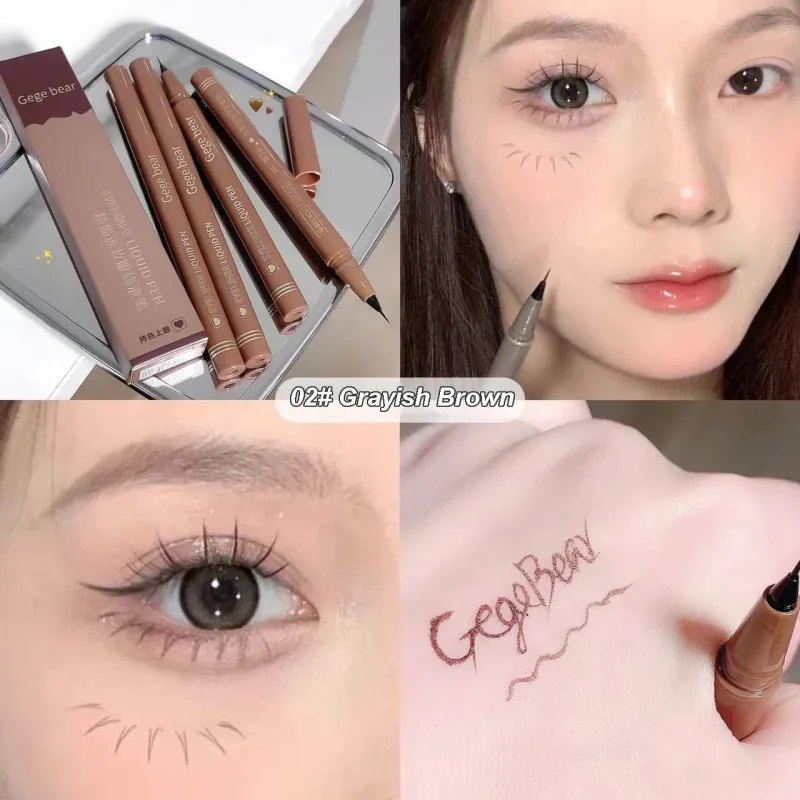 Gege Bear Liquid Eyeliner Pen Waterproof Smudge-proof Fast and Precise Makeup Quick and Smooth Drying Lower Eyelash Pen — image 4