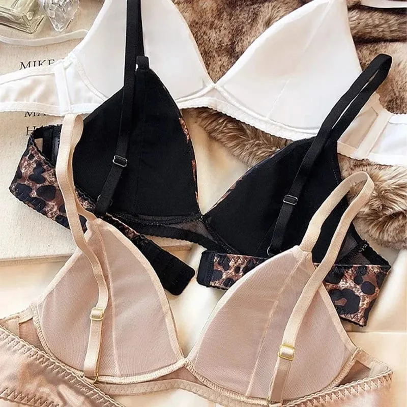 Frauen Sexy Dessous Heiße Unterwäsche Dreieckige Tasse Bh Set Kleine Brust Top Unterstützung Bh Komfortable Push-Up Bh Atmungsaktiv Nahtlose — image 5