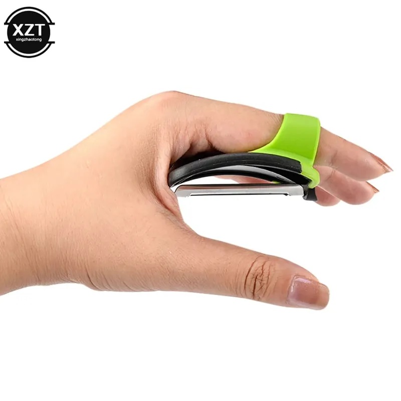 Multifunctional Kitchen Finger Held Palm Peeler Easy Hold Gadgets Vegetable Fruit Slicer Peeler Utensil Durable Kitchen Peeler — image 5
