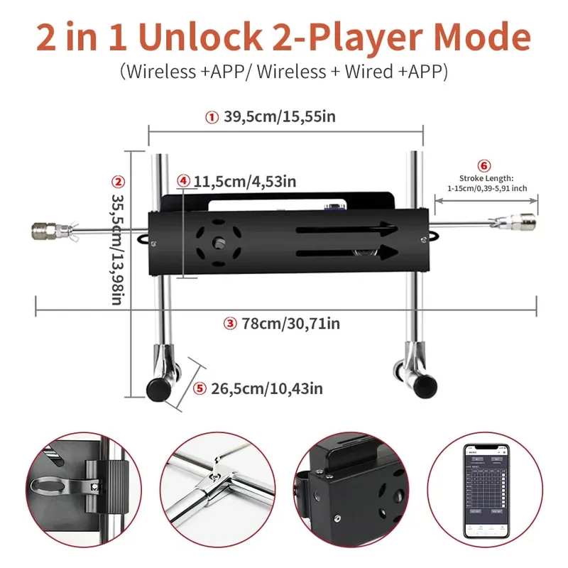 200W motor Wireless Control New Sex Machine with Amazing Features Powerful All Angle Adjustable No Moveback Machine stroke 15cm