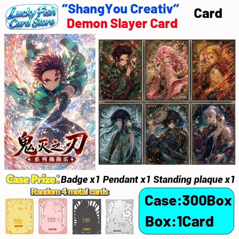 Wholesale 2026 New ShangYou Creative Studio Demon Slayer Cards Tearing Raqqa Anime Collectibles Character Fan Gifts