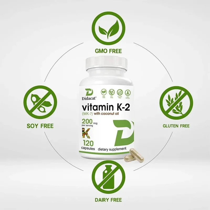 Vitamin K2 (MK-7) 200mcg Softgels Easily Absorbed Vitamin K Supplement - Bone Joint & Immune Support - Non-GMO Certified — image 3