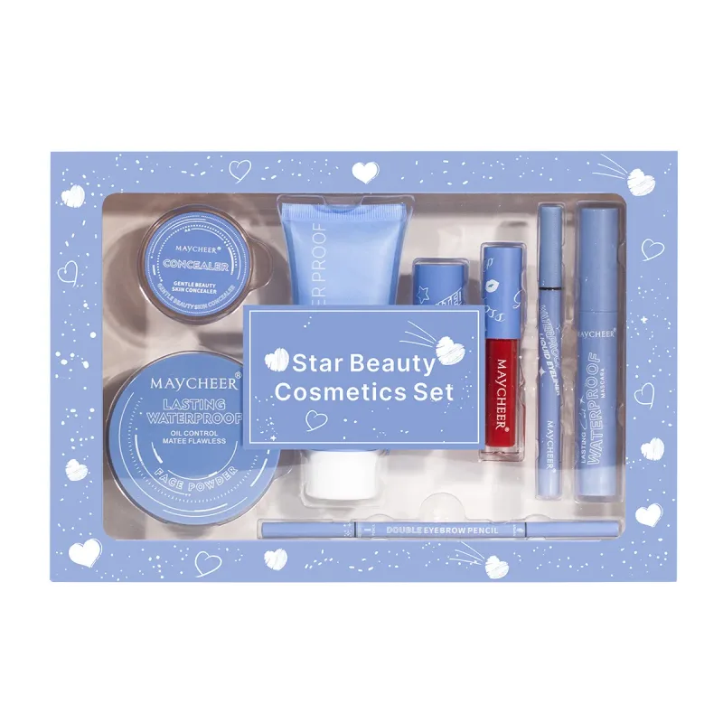 Professional Makeup Kit Foundation Powder Lipstick Lip Gloss Eyeliner Eyebrow Pencil Full Face Cosmetics Set for Women Travel