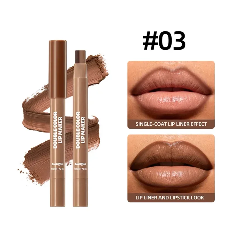 Natural Nude Double‑Color Matte Lip Liner Pen Waterproof Long‑Lasting Plumping Lip Stain Contour Women Makeup Cosmetics — image 9