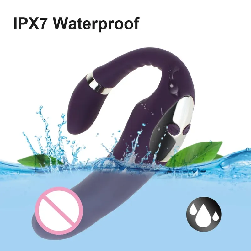 Sex Vibrator G-spot Simulate Soft Double-Head Vibrate Sex Toys for Women Clitoris Massager Rechargeble C-shape for Couple Fun — image 3