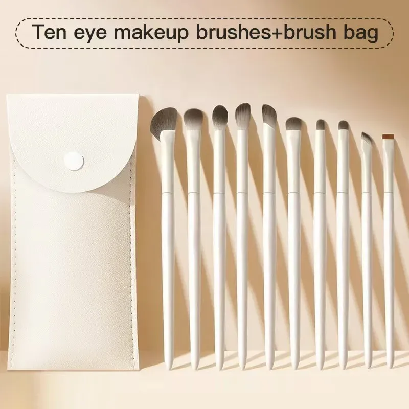 Eye Makeup Brush Set for Beginners Professional Makeup Brush Under-Eye Detail Cosmetic Brushes Kit Eyebrow Crease Shader