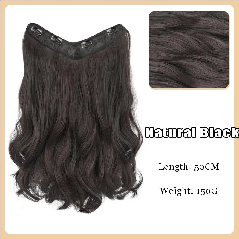 Part Synthetic Clip In Hair Extension Long Thick Curly Natural Blonde Flase Hair Hairpieces For Women Heat Resistant — image 11