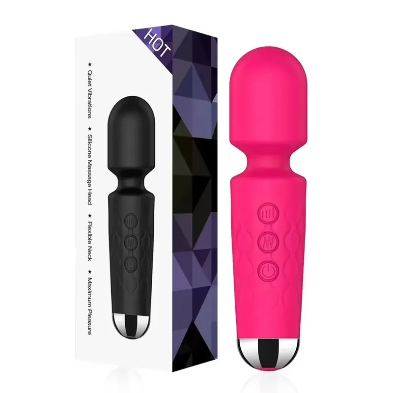 20 Speeds Powerful AV Vibrator Magic-Wand Anal Dildo Nipple G spot Clitoris Stimulator Female Masturbation Sex Toys for Women
